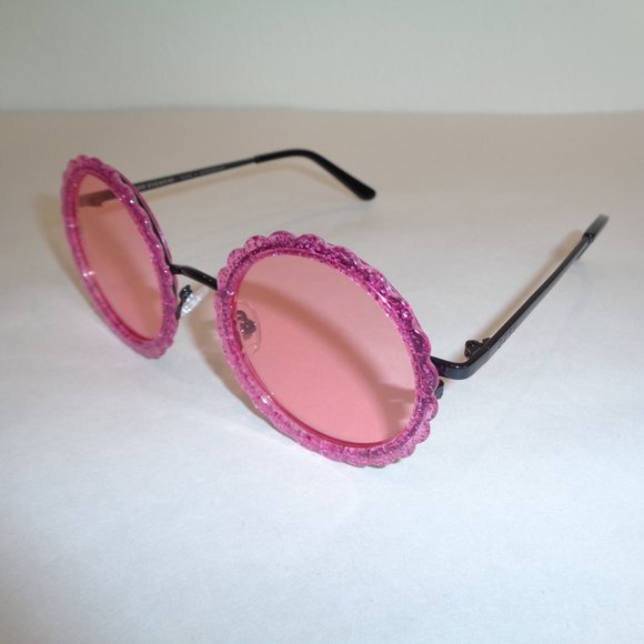 Diff Eyewear DIXIE Pink Glitter New Sunglasses main image 5